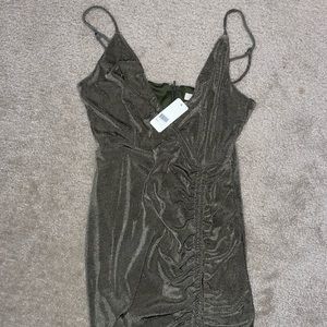 New Olive green shimmer dress